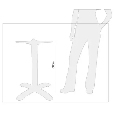 Bolero Flip Top Aluminium Table Base - GF962