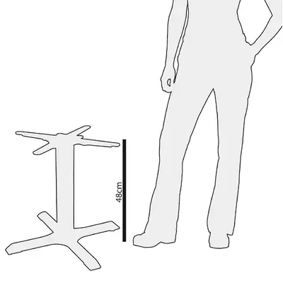 Bolero Cast Iron Coffee Height Table Base - GH445