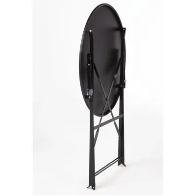 Bolero Black Pavement Style Steel Table 595mm - GH558