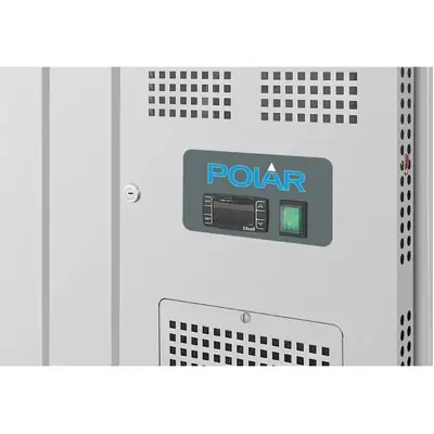 Polar UA019-A U-Series GN Saladette Counter with Square Sneeze Guard - 4 Door - UA019-A