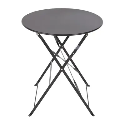Bolero Black Pavement Style Steel Table 595mm - GH558