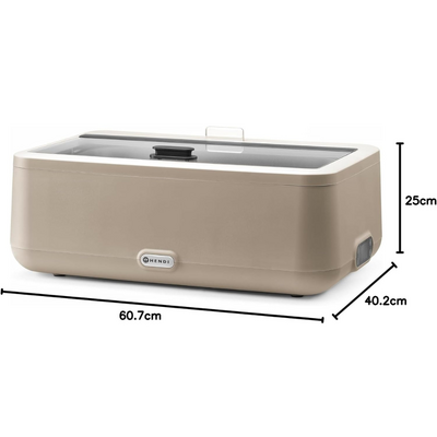 Uniq CDU0004 Commercial Electric Chafing Dish 1/1 GN - Beige Polypropylene - CDU0004