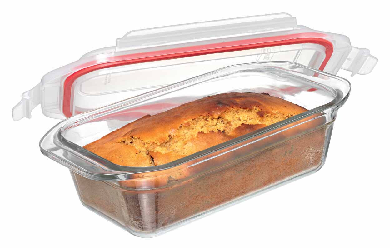 Glasslock Oven Safe Glass Rectangular Loaf Baker Dish 1750ml