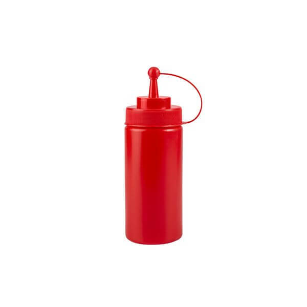 Squeeze Bottle - Wide Mouth With Cap 480ml Red  - 45116-R
