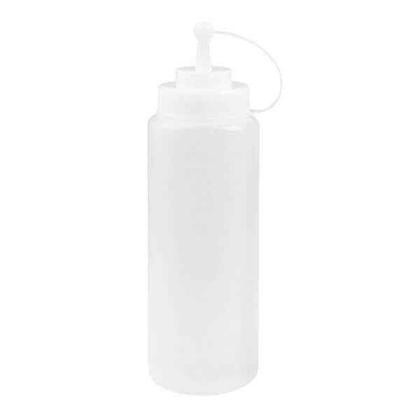 Squeeze Bottle - Wide Mouth With Cap 1000ml Clear  - 45132-CL