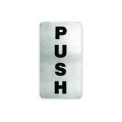 Push Wall Sign - Adhesive Back 110x60mm Stainless Steel - 57770