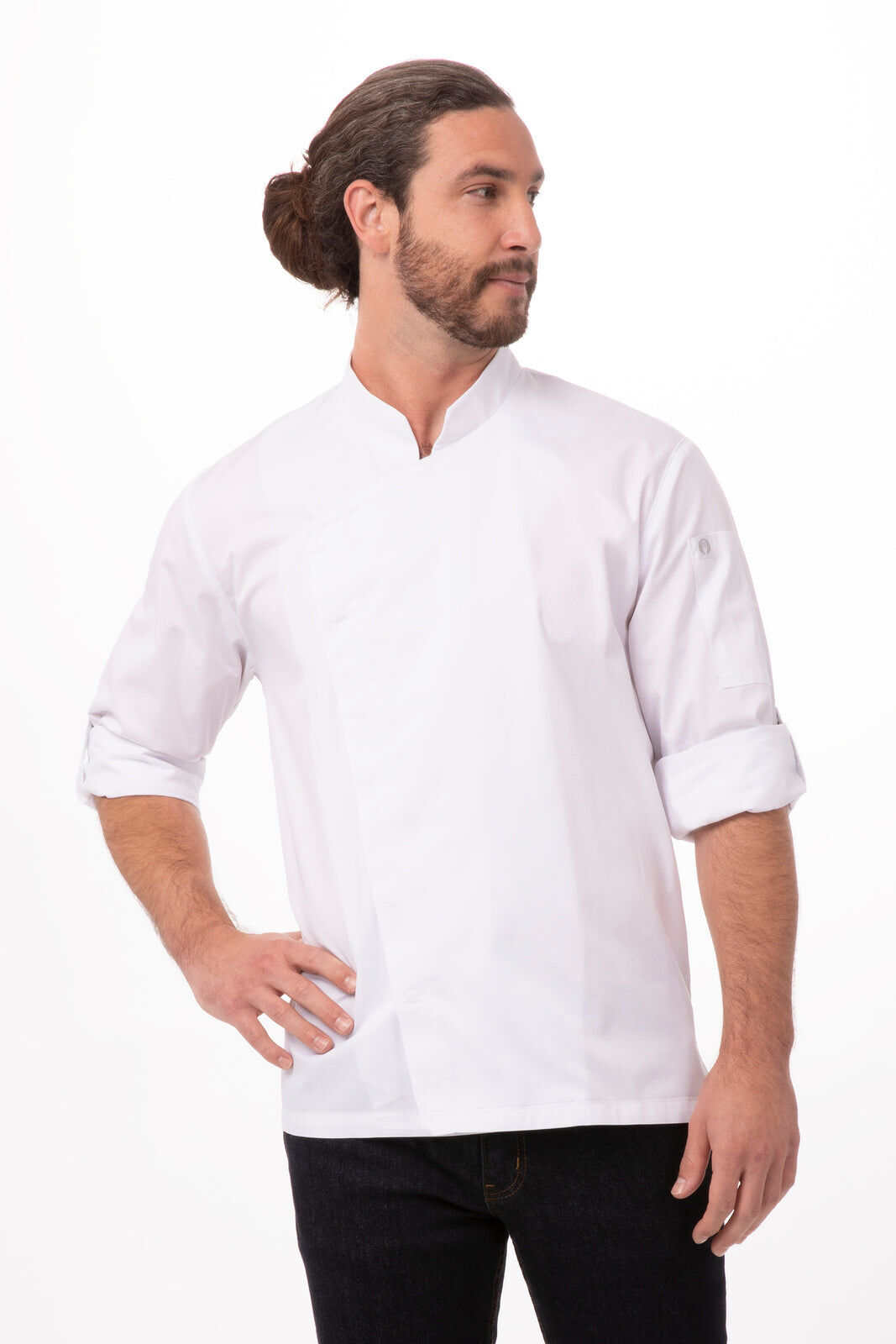Chef Works Lansing Mens White Chef Jacket BCMC010WHTM