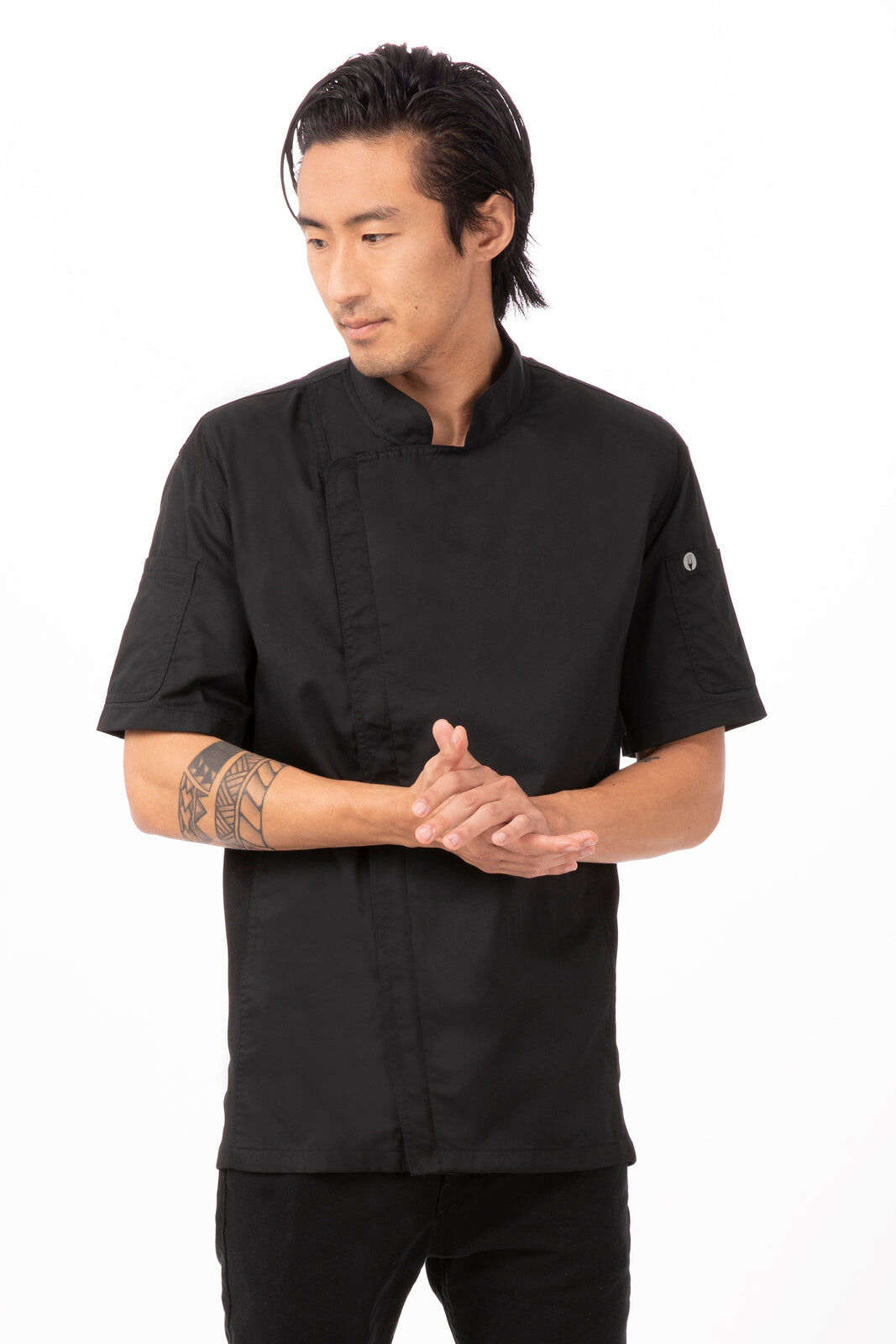 zipper chef coat