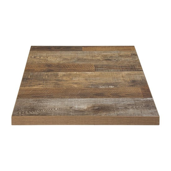 600 W D Bolero Pre-drilled Square Table Top in Dark Brown x 600 mm 
