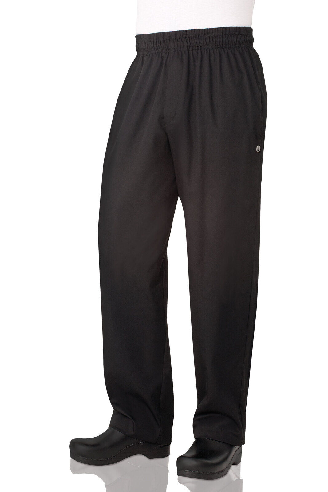 Chef Works Black Baggy Chef Pants w/ Zipper Fly NBBZ