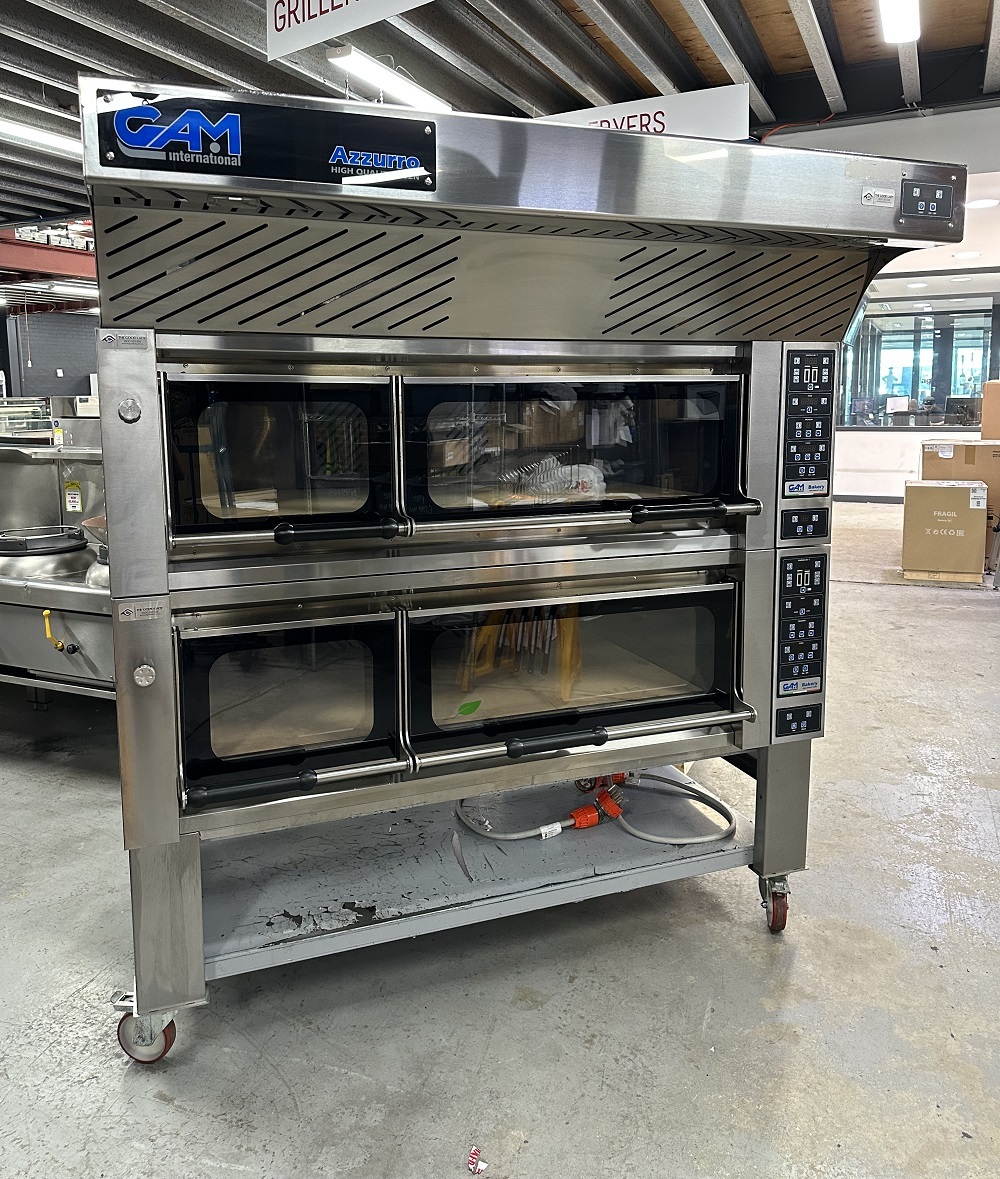 PreOwned Gam Azzuro Bakery 3 Electric Double Deck Oven with Exhuast