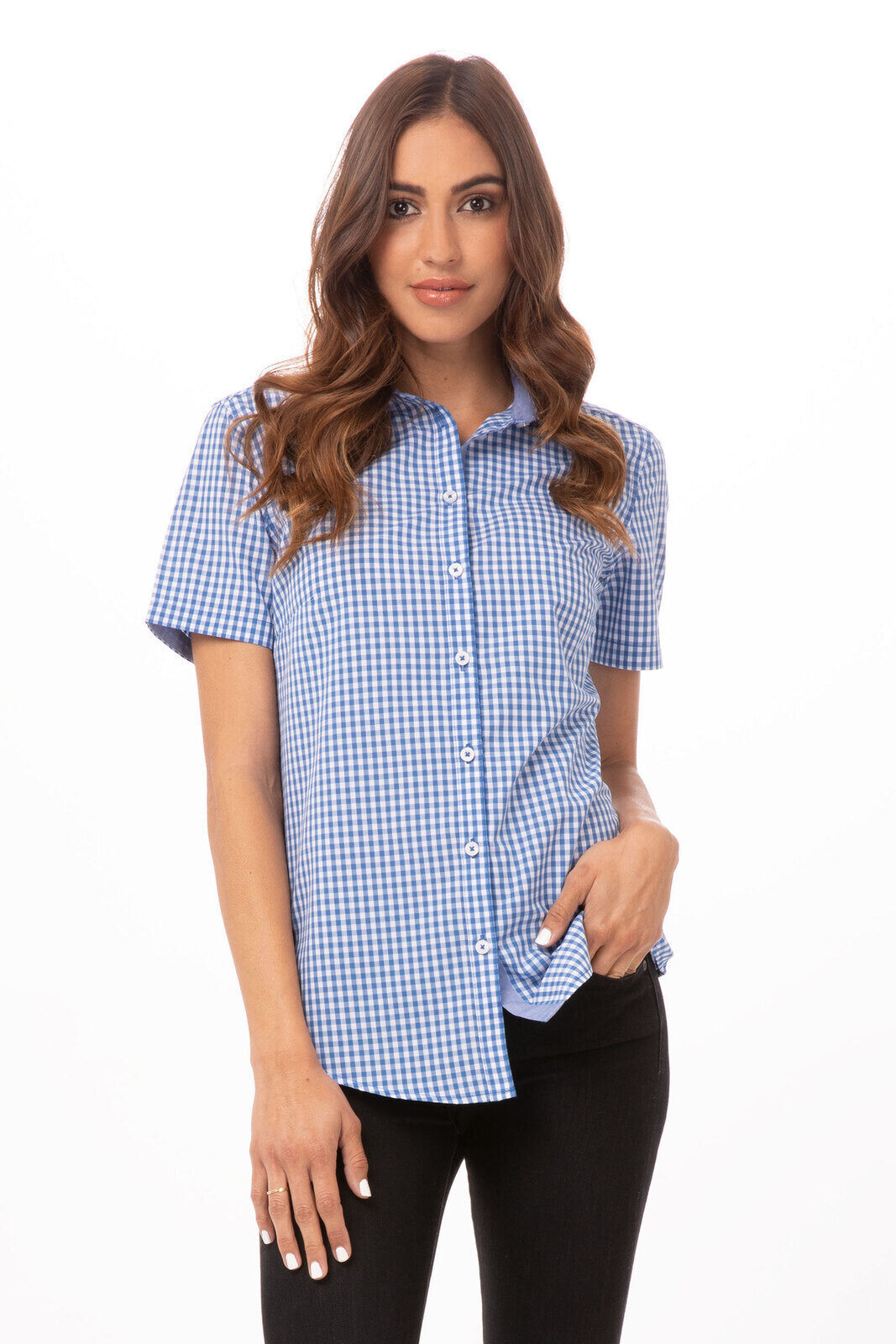 Chef Works Gingham Womens Dress Shirt SHC02W