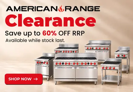 American Range commercial cooking equipment clearance, save up to 60% off RRP while stocks last
