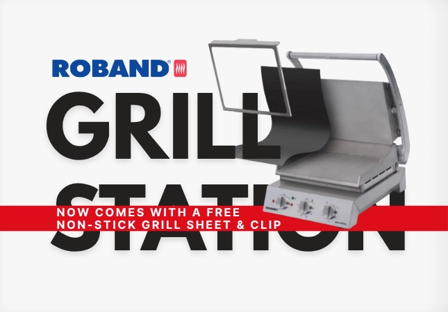 Roband Grill Station — Now Comes with a Free Non-Stick Grill Sheet & Clip
