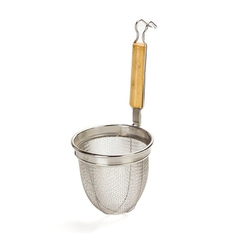 Noodle Basket with Round Bottom and Wood Handle 140mm Ø - 000778