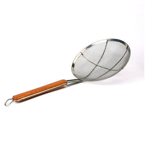 Stainless Steel Coarse Mesh Skimmer with Wide Rim - 260mm Ø - 000797