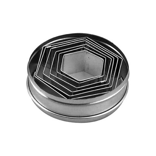 Chef Inox Cutter Set - Hexagon 6 Piece 45 - 95mm - 01915
