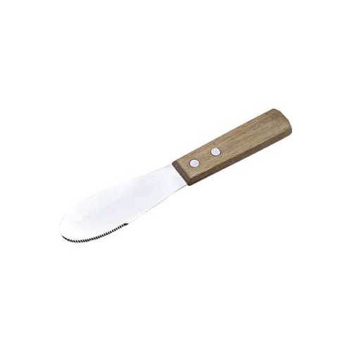 Chef Inox Butter Spreader - Stainless Steel Wood Handle - 03035