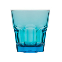 Polysafe Polycarbonate Rocks Tumbler Aqua 240ml (Stackable) - Box of 24 (PS-4 AQU) - 0315124
