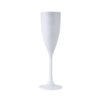 Polysafe Polycarbonate Pure Bellini Flute White 170ml (with Pour Line at 150ml) - Box of 24 (PS-7 W) - 0355117