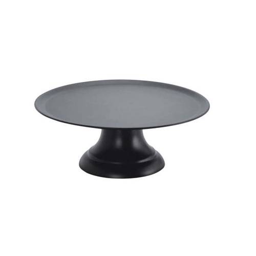 Chef Inox Cake Plate with Stand Black Polycarbonate 239mm - 04148