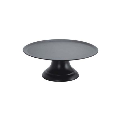 Chef Inox Cake Plate with Stand Black Polycarbonate 297mm - 04150