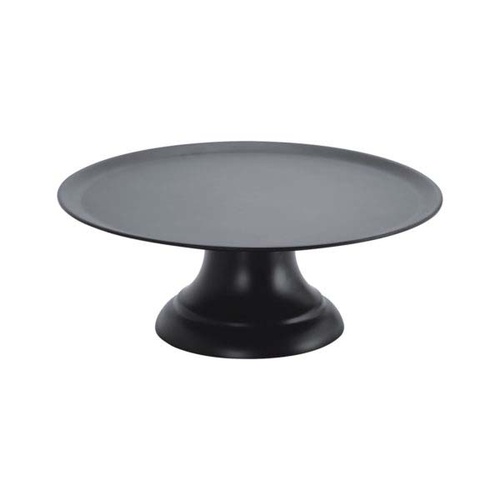 Chef Inox Cake Plate with Stand Black Polycarbonate 357mm - 04154