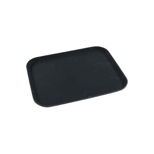 Chef Inox Rect Tray  -  Plastic Non Slip 405x550mm Black - 04299