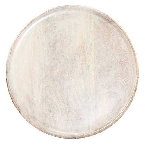 Chef Inox Mangowood Serving Board Round 300x15mm White - 04810