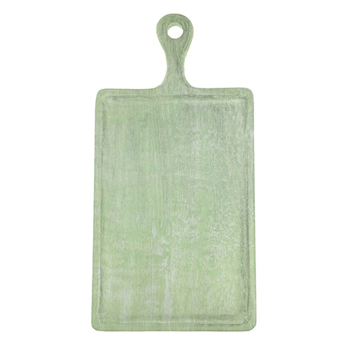 Chef Inox Mangowood Serving Board Rectangular with Handle 300x400x200mm Green - 04832GN