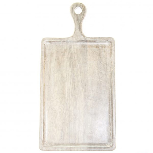 Chef Inox Mangowood Serving Board Rectangular with Handle 520x700x440mm White - 04835