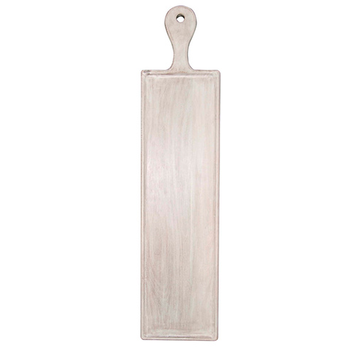 Chef Inox Mangowood Serving Board Rectangular with Handle 670x850x200mm White - 04838