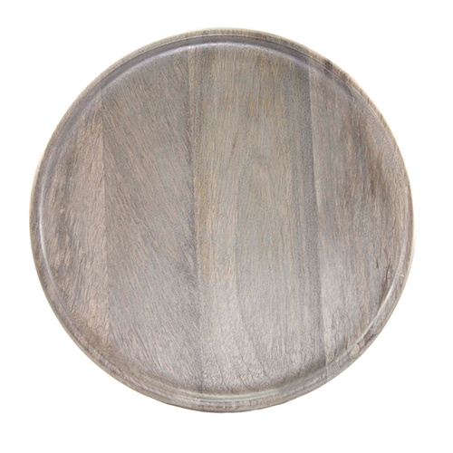 Chef Inox Mangowood Serving Board Round 300x15mm Grey - 04840