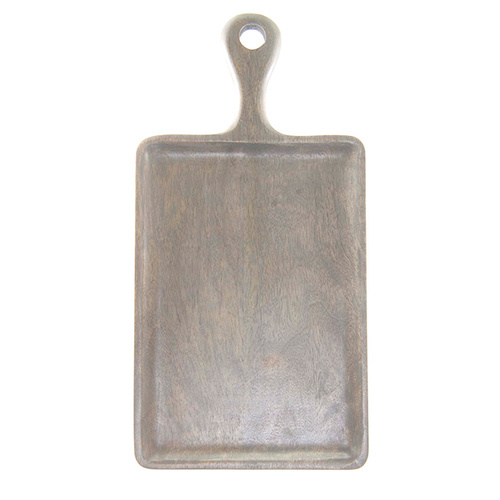 Chef Inox Mangowood Serving Board Rectangular with Handle 360x180mm Grey - 04855