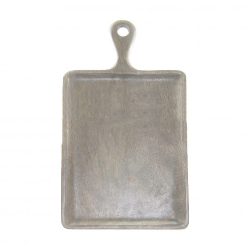 Chef Inox Mangowood Serving Board Rectangular with Handle 400x200mm Grey - 04860
