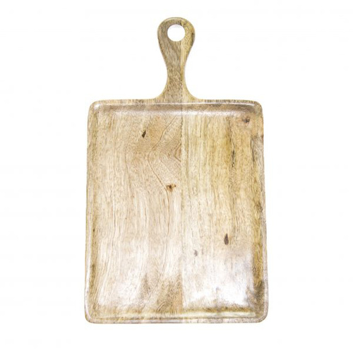 Chef Inox Mangowood Serving Board Rectangular with Handle 300x400x200mm Natural - 04920