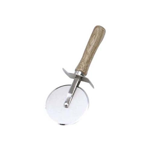 Chef Inox Pizza Cutter - Stainless Steel Wheel 100mm Wood Handle - 06281