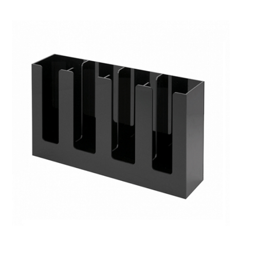 4 Compartment Cup Holder - Black 105x420x240mm - 064360