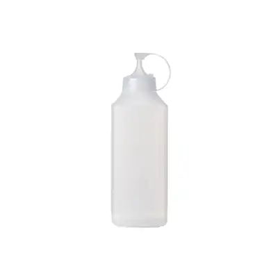 Chef Inox Narrow Square Mouth Clear Graduated Squeeze Bottle 800ml (Box of 10) - 06853