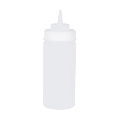 Chef Inox Squeeze Bottle  - Wide Mouth 480ml/16oz Clear - 06970