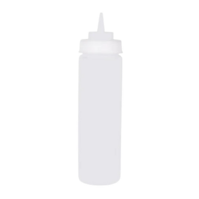 Chef Inox Squeeze Bottle  - Wide Mouth 720ml/24oz Clear (Box of 12) - 06973
