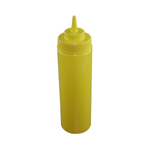Chef Inox Squeeze Bottle  - Wide Mouth 720ml/24oz Yellow (Box of 12) - 06974