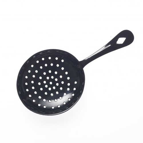 Chef Inox Ice Scoop/Round Julep Black Coated Plated Perforated - 07918