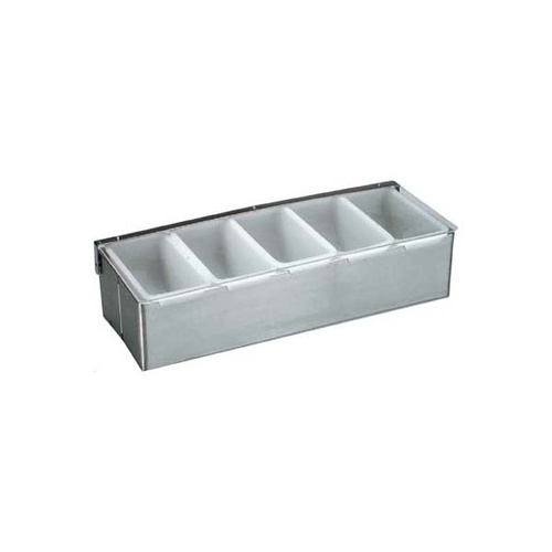 Chef Inox Condiment Dispenser - Stainless Steel 6 Compartment - 07982