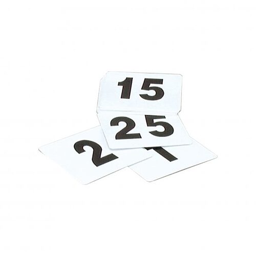 Tablekraft Table Number Set - 1-25 (Black On White) - 08150