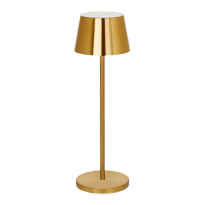 Tablekraft Amelia Cordless LED Table Lamp 110x350mm - Brushed Brass - 1000190