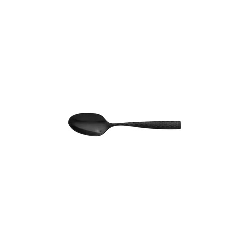 Fortessa Lucca Faceted Black Teaspoon - 152mm (Box of 12) - 10655-BK
