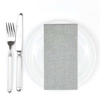Bionap Napkin Extra Soft 40x40 GT Sofia Grey Compostable (Box of 800) - 1101407-Carton