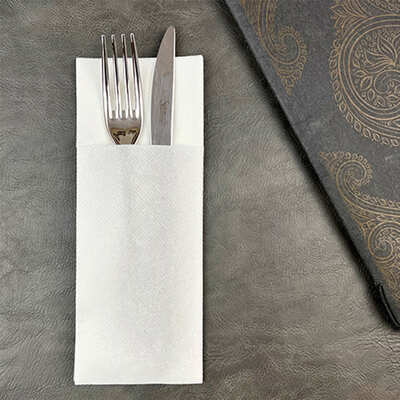 Bionap Napkin Airlaid 40x32 White Compostable (Box of 1200) - 1105010-Carton