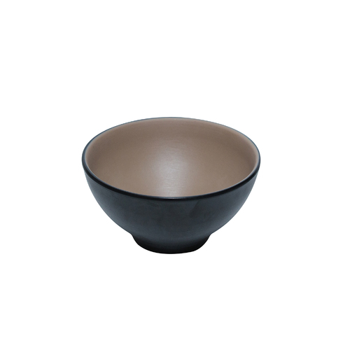 Coucou Melamine Dual Colour Round Bowl 11cm - Beige & Black - 11BW11EB